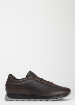 Зимние кроссовки Aldo Brue коричневого цвета, фото